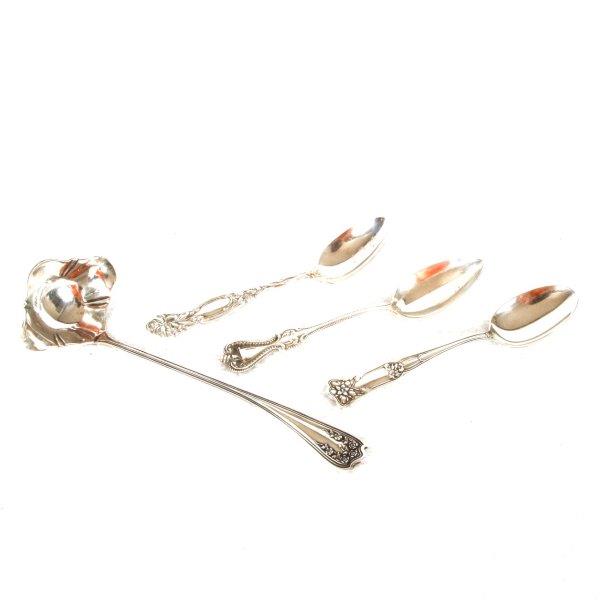 Collection of Sterling Silver Spoons and a Ladle