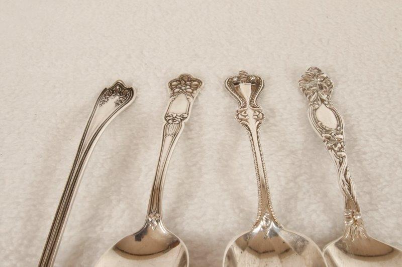 Collection of Sterling Silver Spoons and a Ladle
