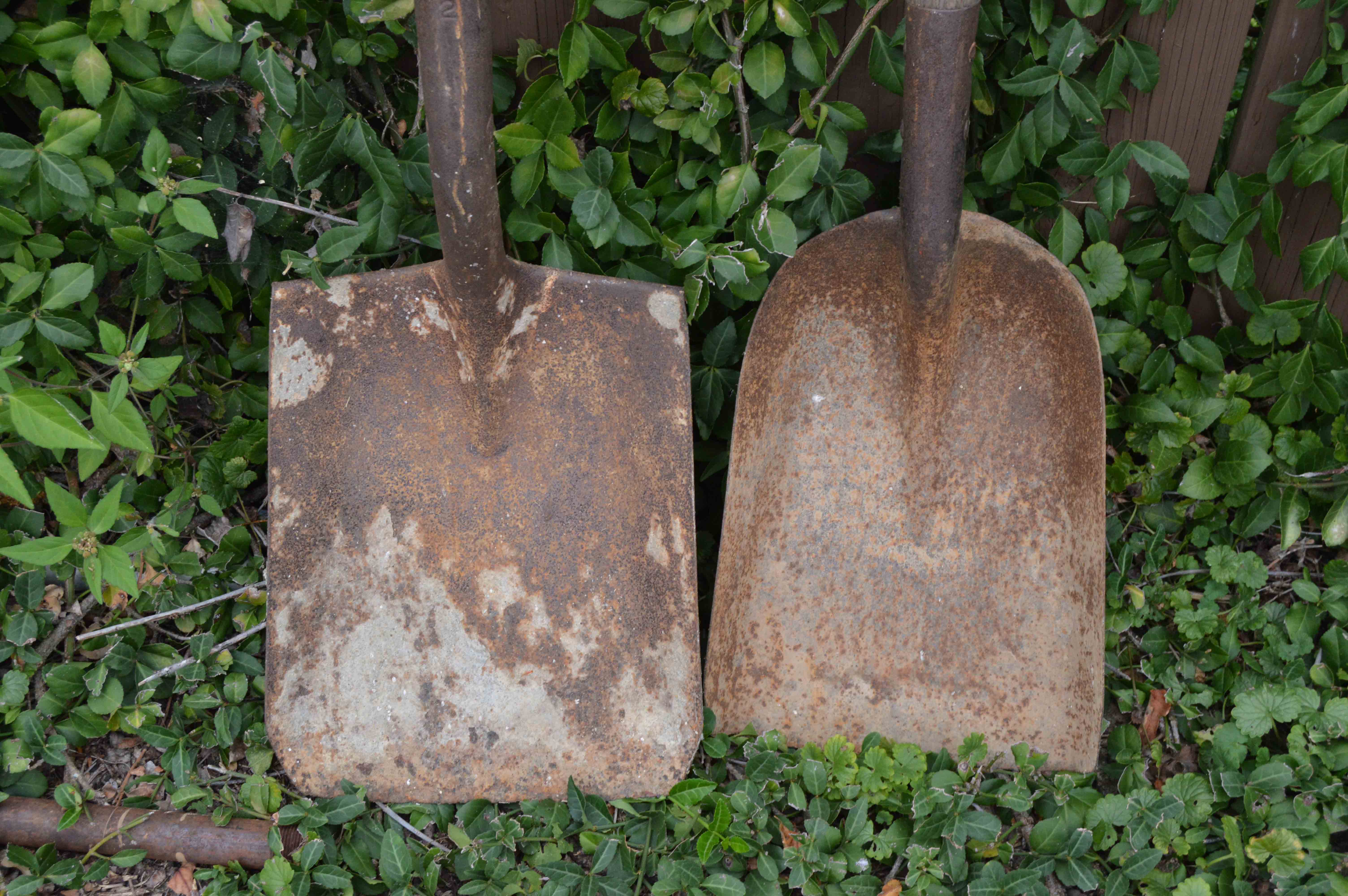 Vintage Push Reel Manual Mower with Shovels