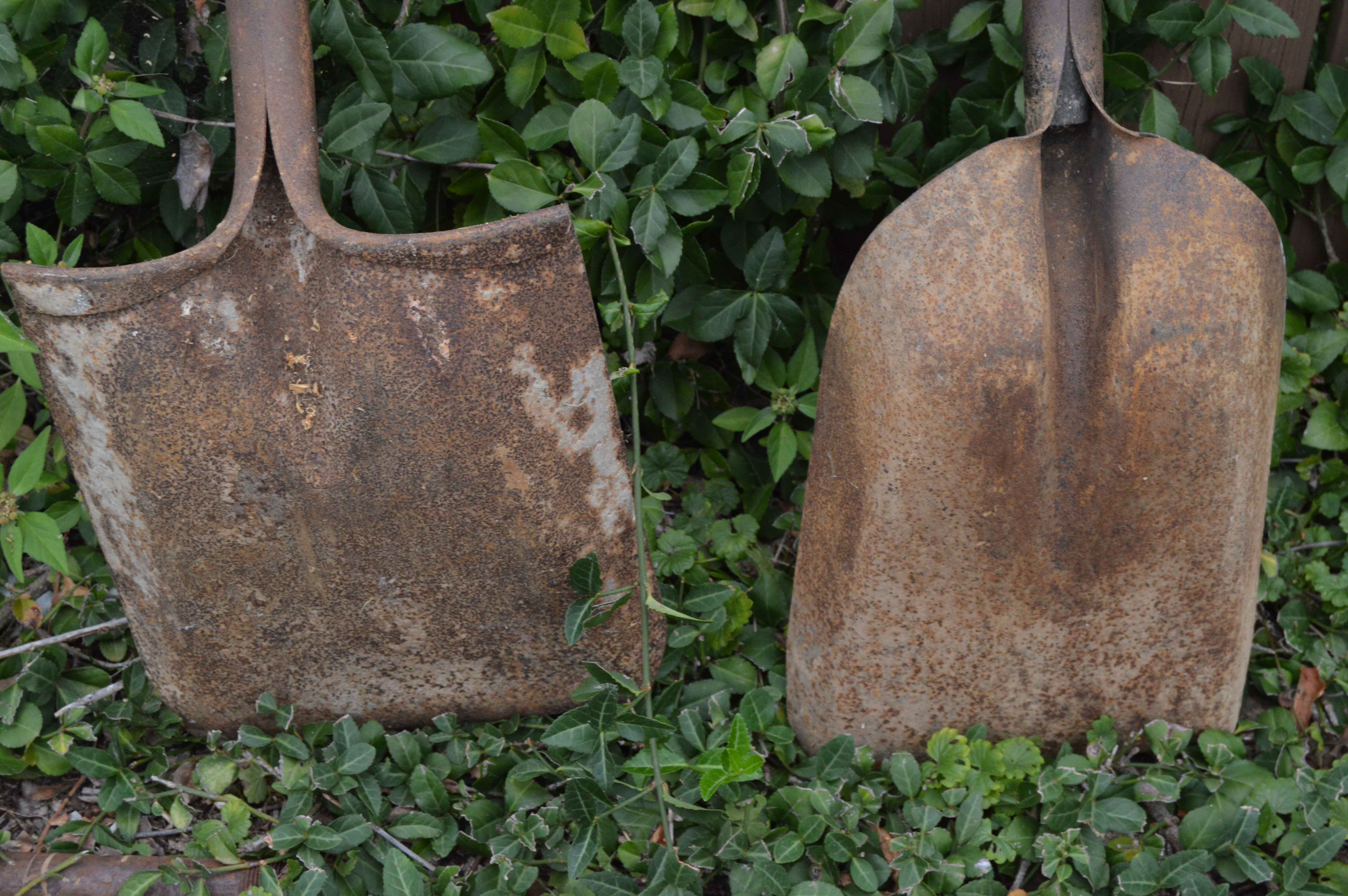Vintage Push Reel Manual Mower with Shovels