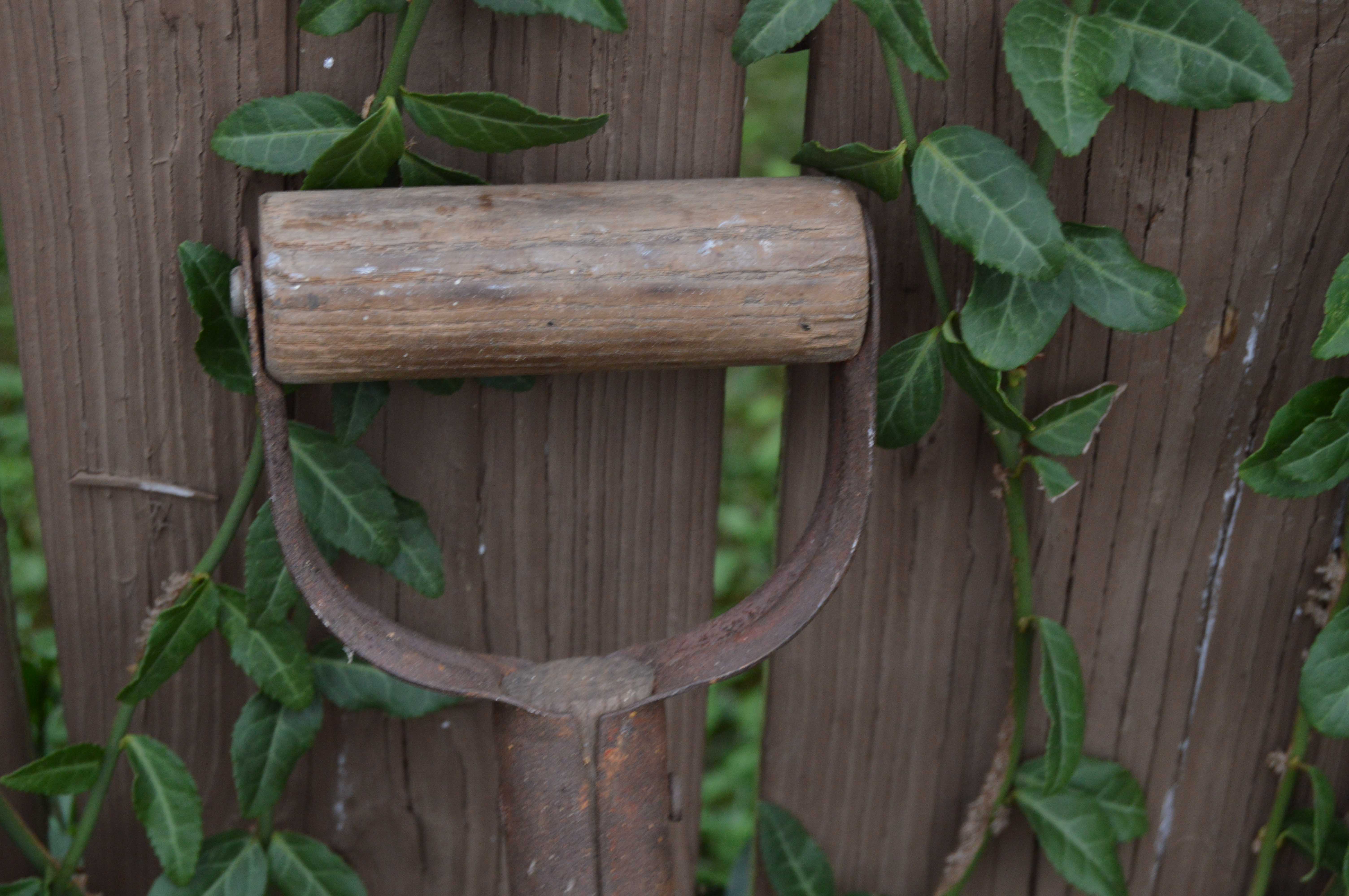 Vintage Push Reel Manual Mower with Shovels