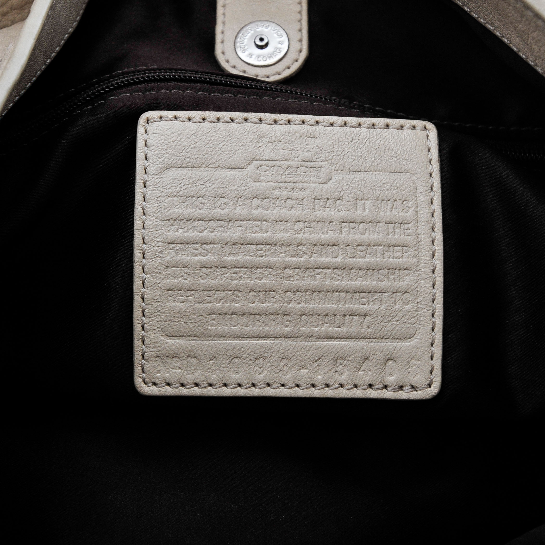 Coach Hamptons Leather XL Hobo Purse in Ivory