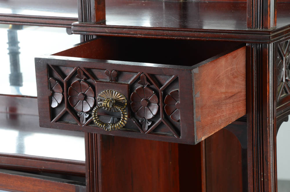 Anglo-Japanese Style Mahogany Eastlake Etagere