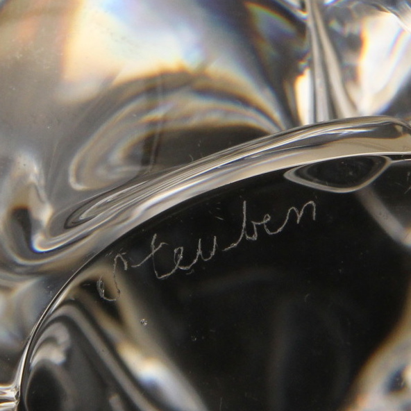 Pair of Steuben Fox Glass Figurines