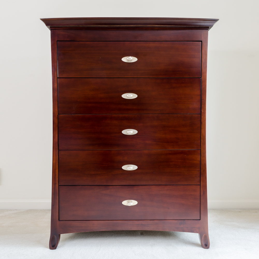 Contemporary Five-Drawer Tall Dresser