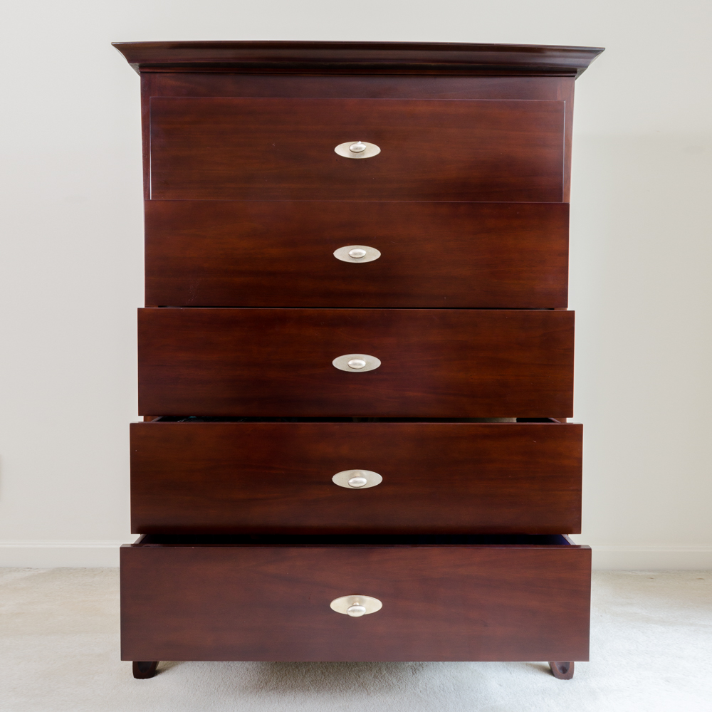 Contemporary Five-Drawer Tall Dresser