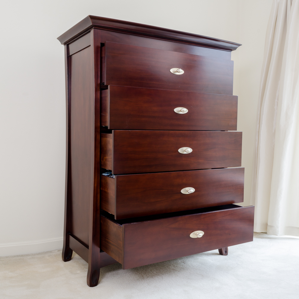 Contemporary Five-Drawer Tall Dresser