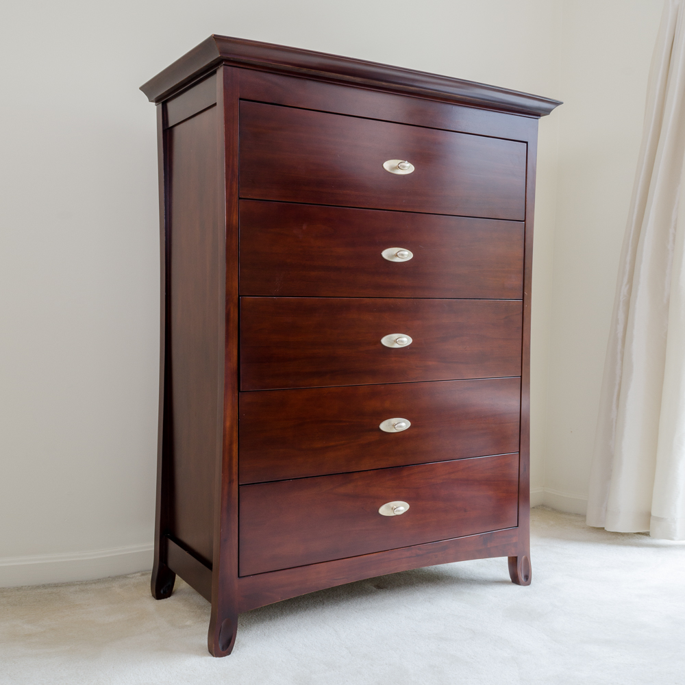 Contemporary Five-Drawer Tall Dresser