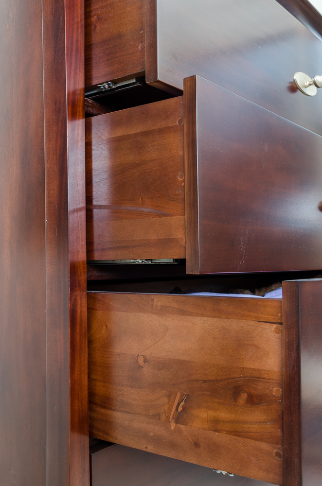 Contemporary Five-Drawer Tall Dresser