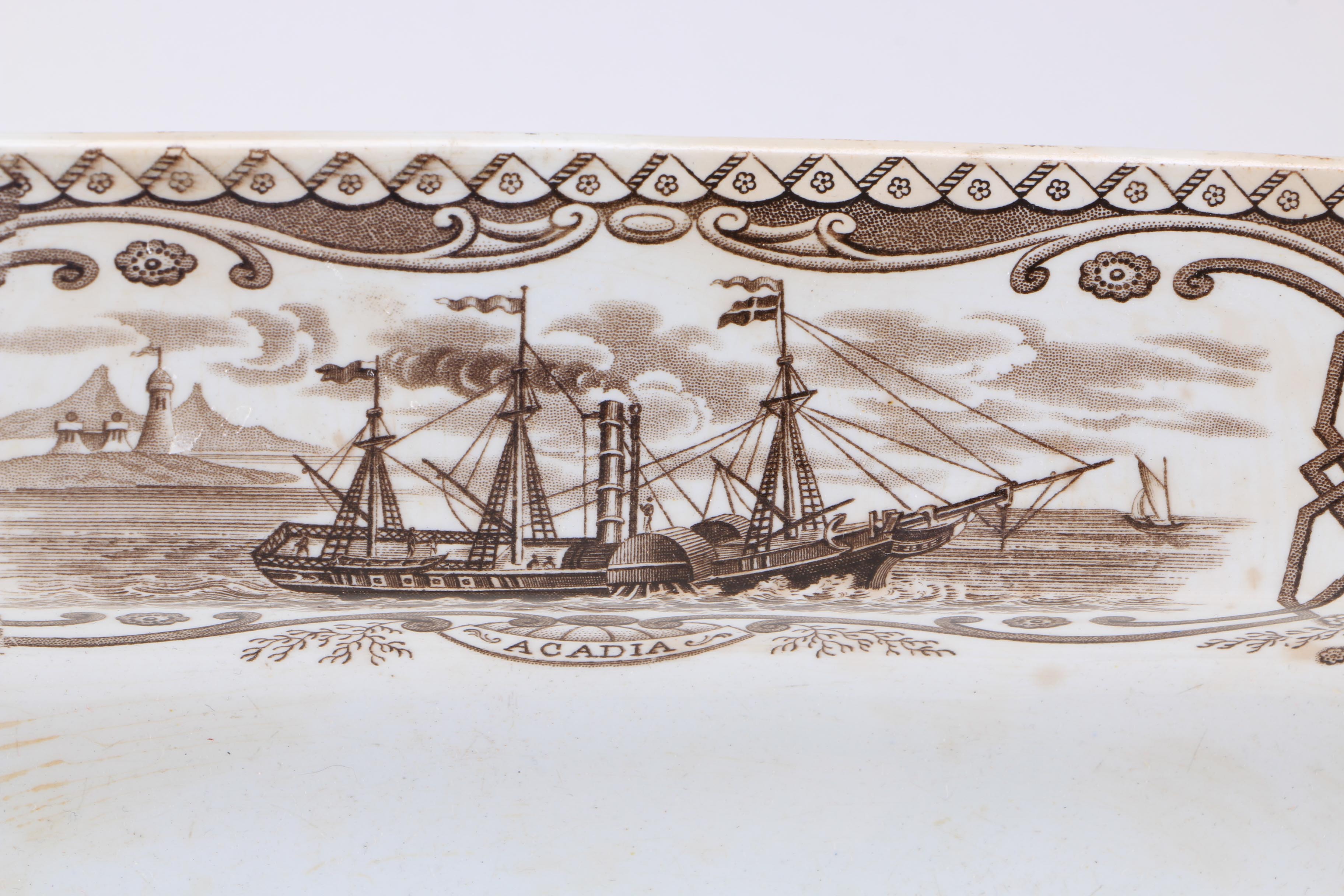 Antique Ironstone Platter "Boston Mails Edwards"