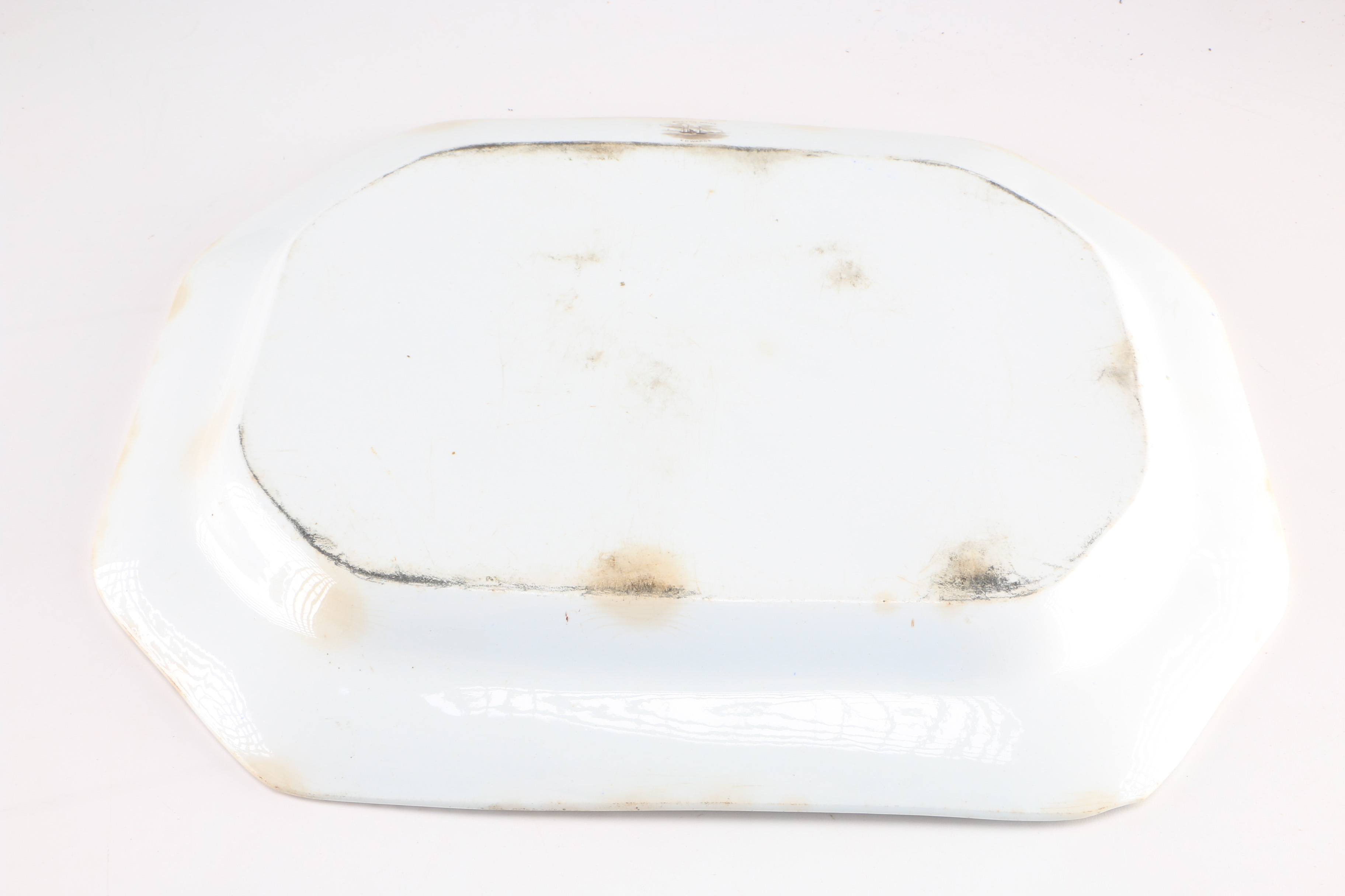 Antique Ironstone Platter "Boston Mails Edwards"