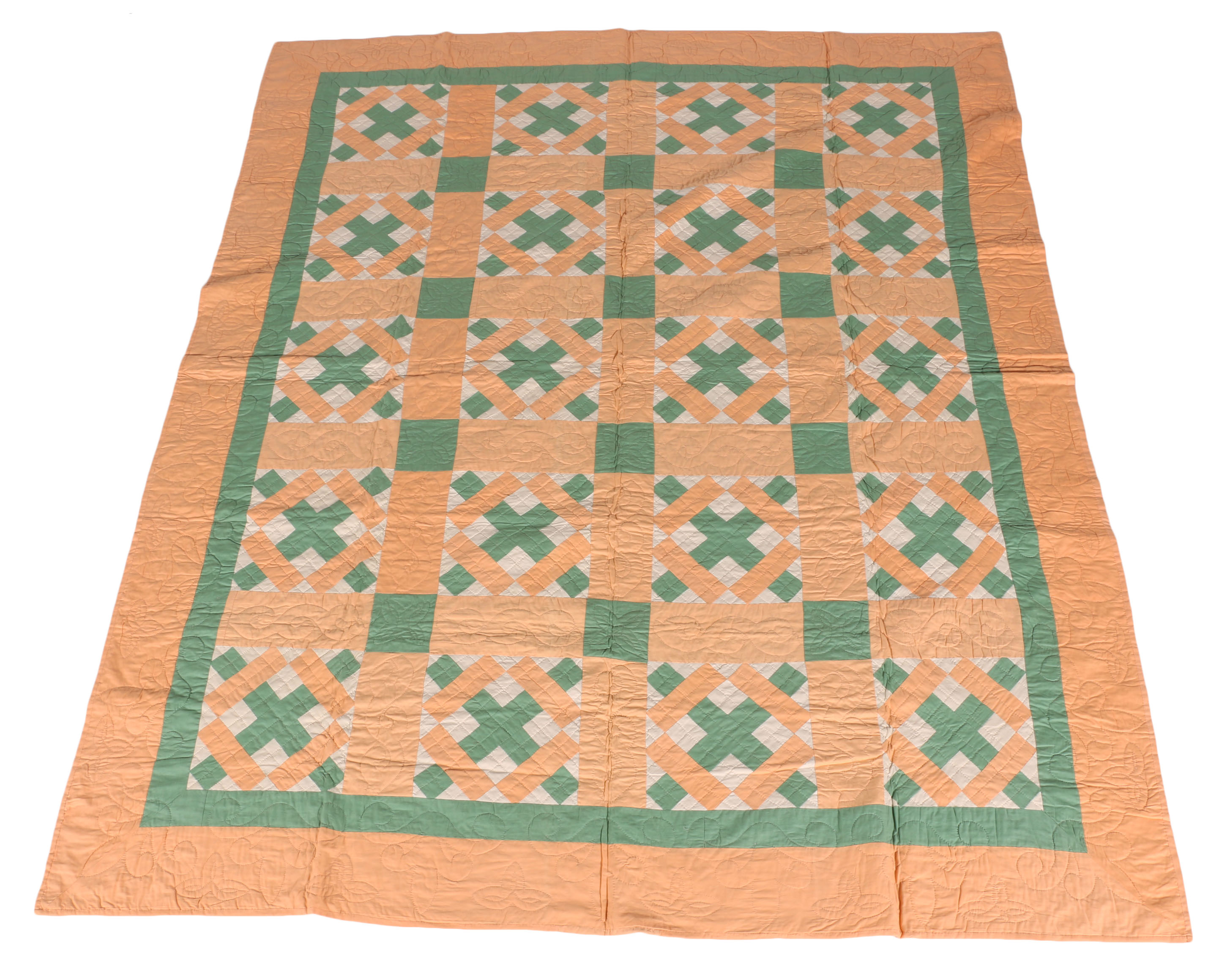 Pair of Vintage Hand-Machined Quilts