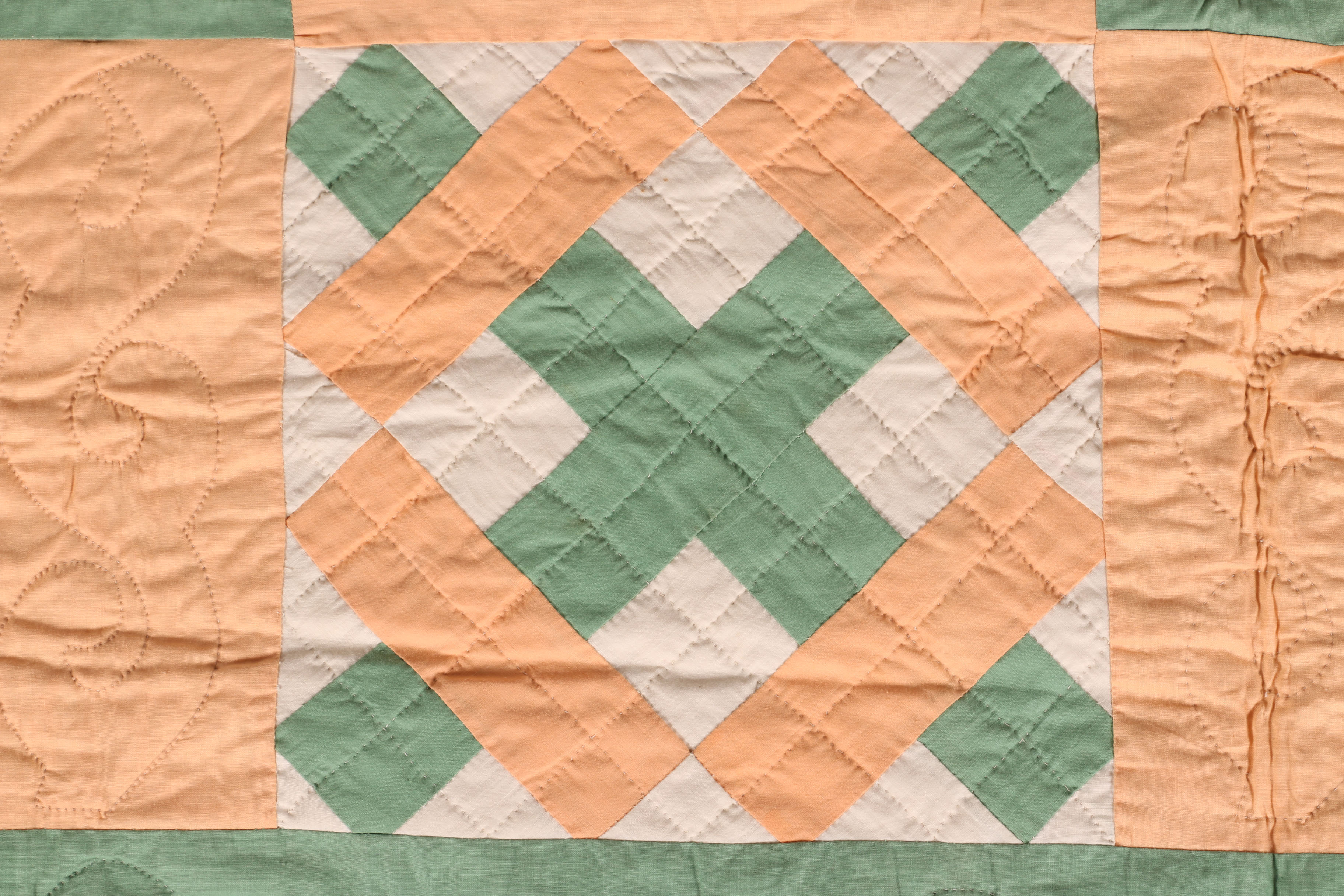 Pair of Vintage Hand-Machined Quilts