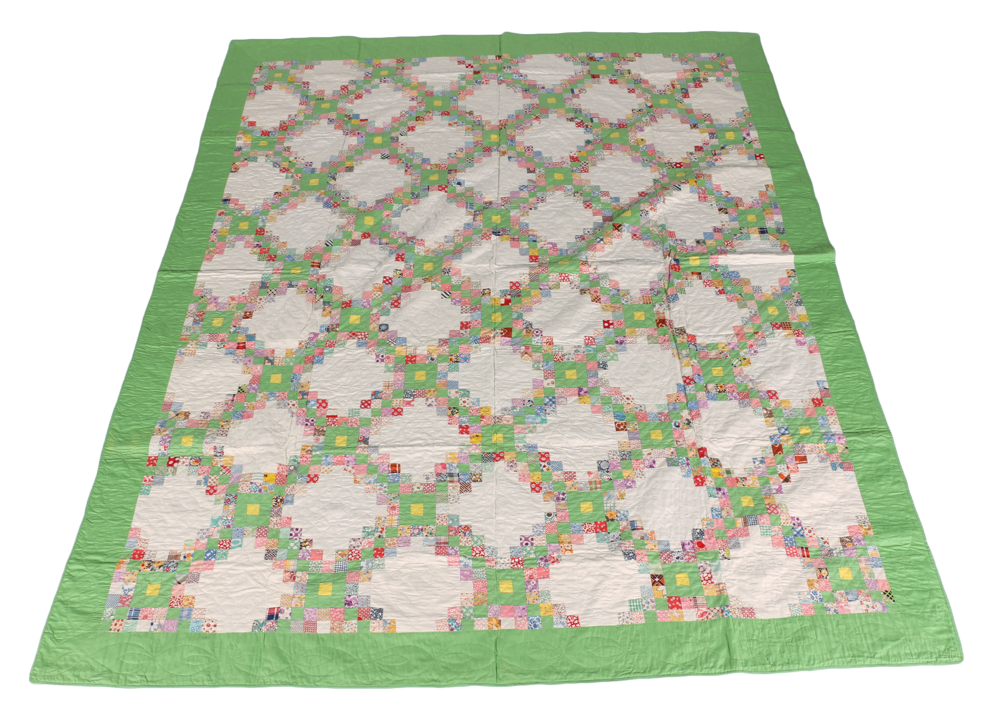 Pair of Vintage Hand-Machined Quilts