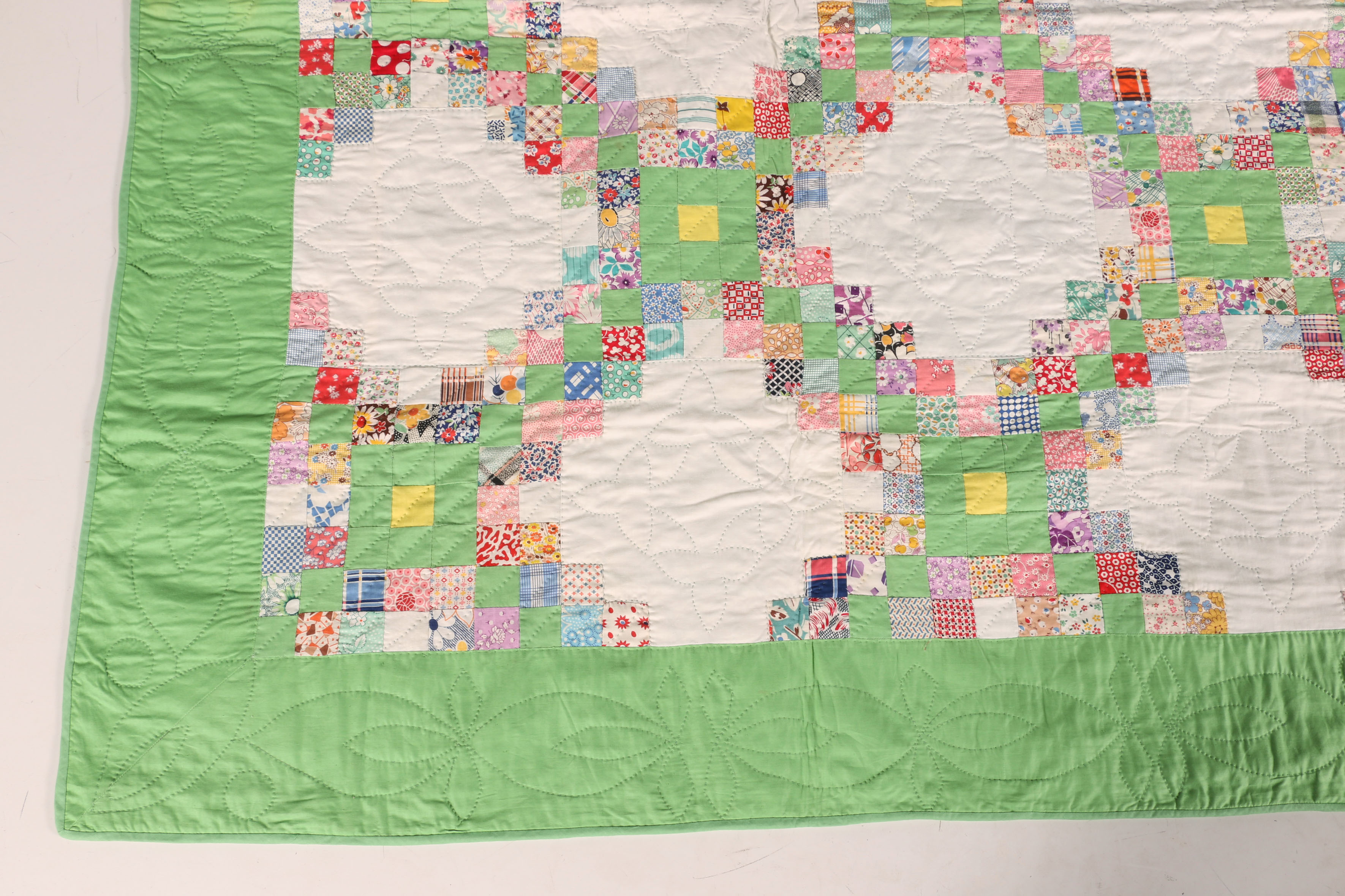 Pair of Vintage Hand-Machined Quilts