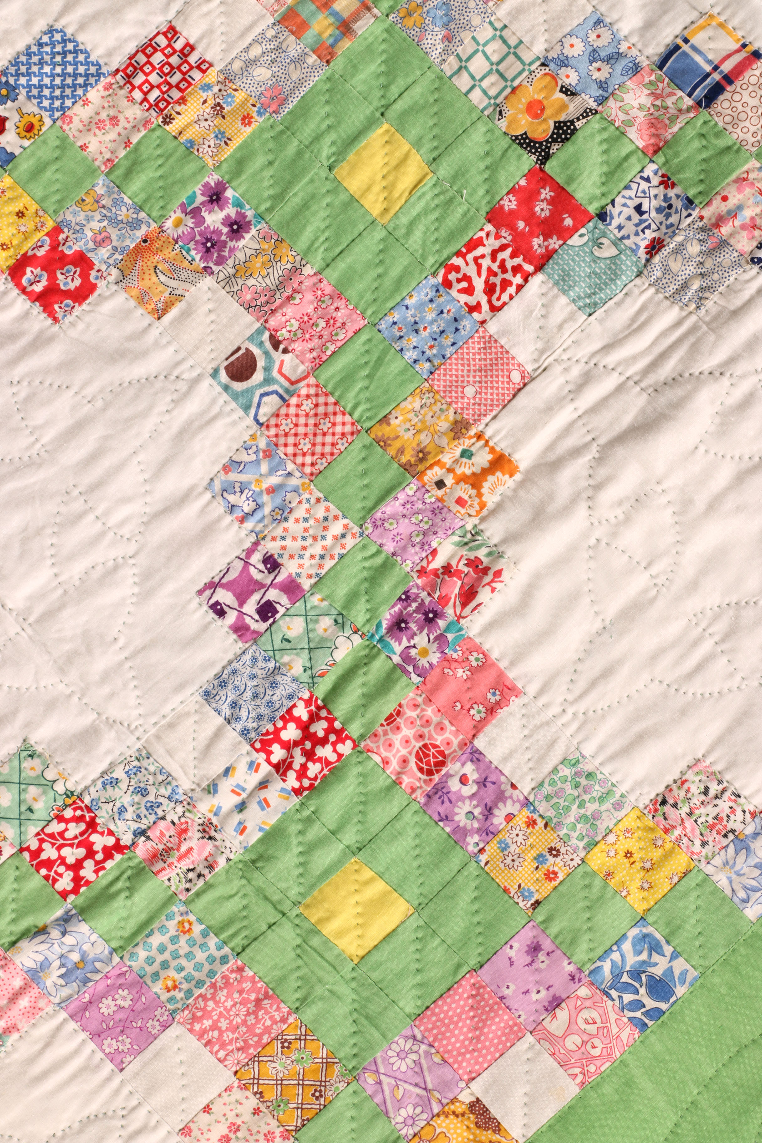 Pair of Vintage Hand-Machined Quilts