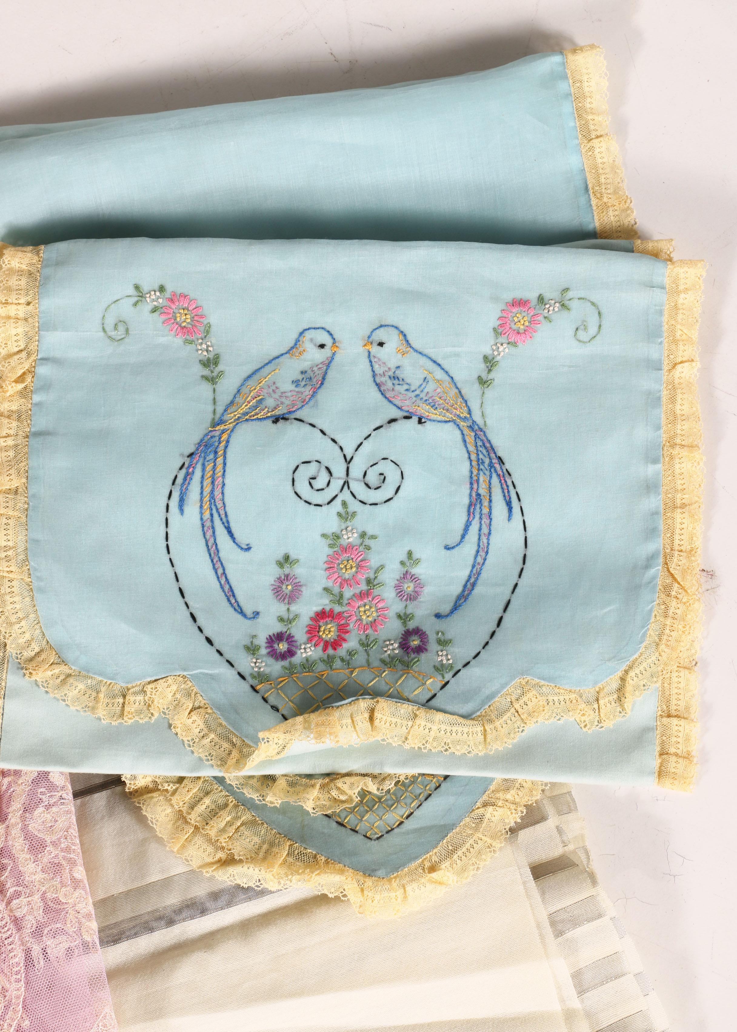 Assortment of Vintage Lace And Linens