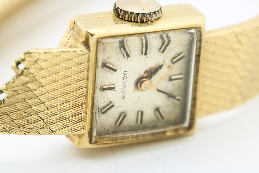 18K Yellow Gold Movado Watch for Scrap