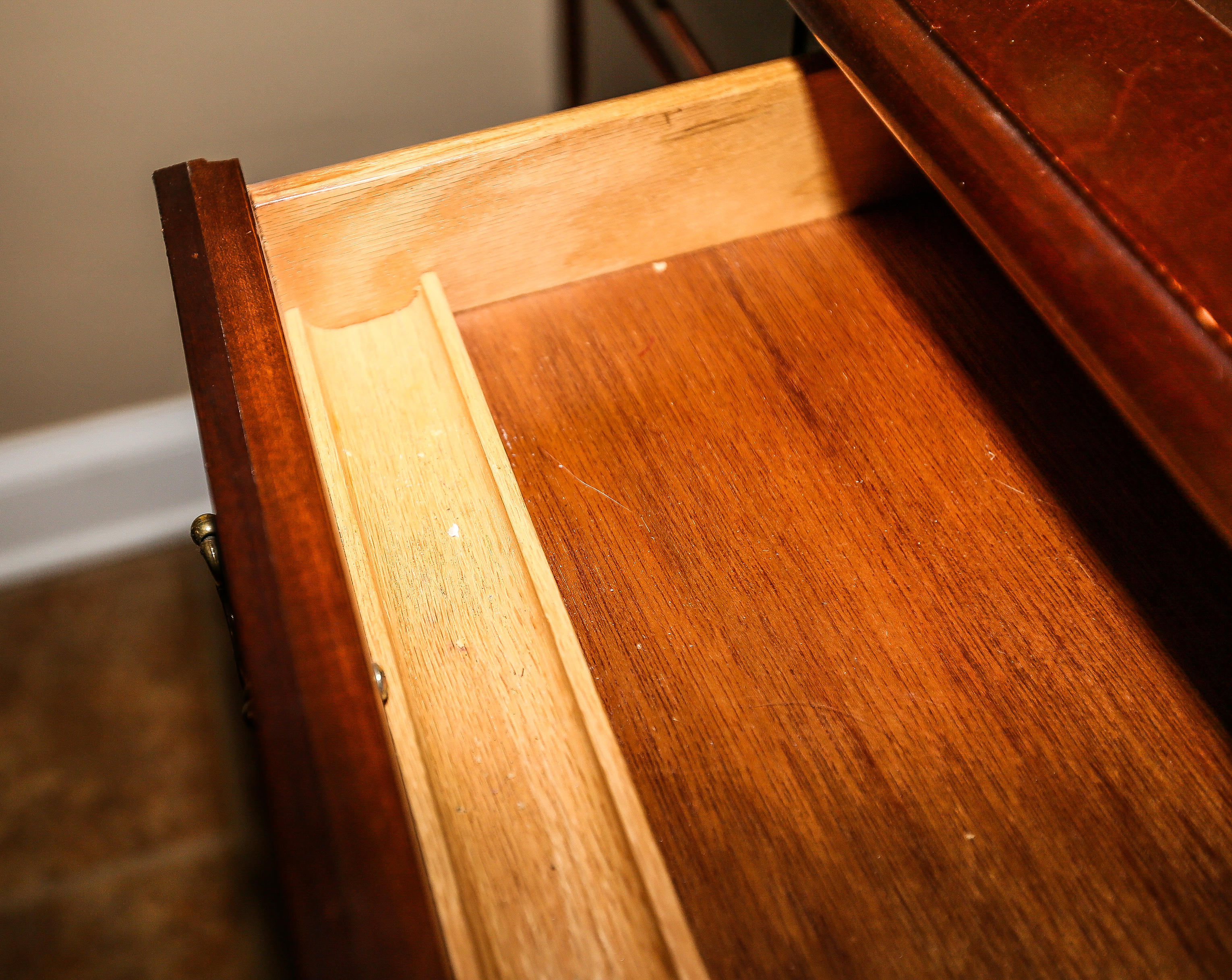 Leather Top Desk with Karpen Mission Windsor Chair