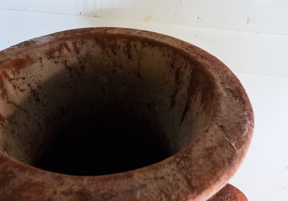 Pair of Large Terracotta Amphora Urns