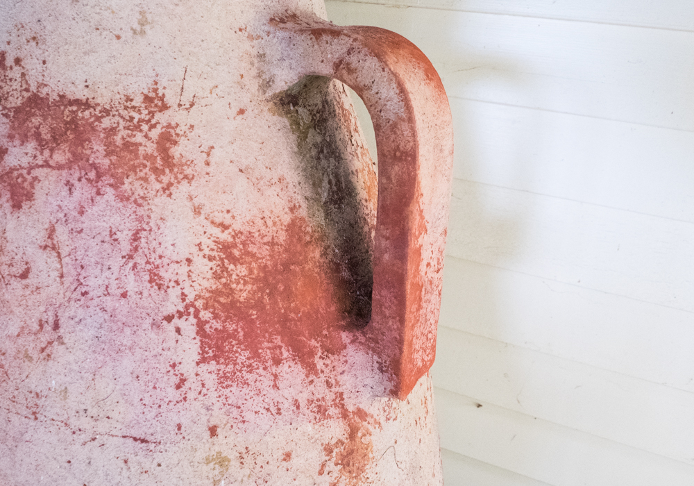 Pair of Large Terracotta Amphora Urns