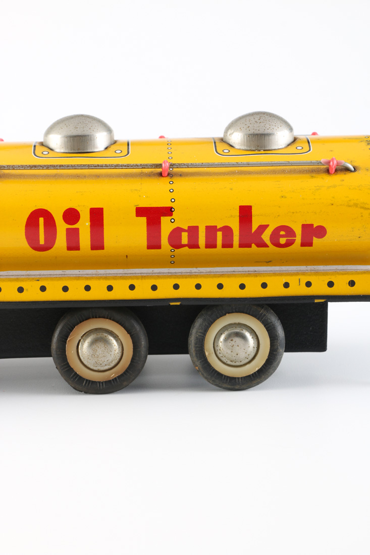 Vintage Tin Petrolette Oil Tanker Toy Truck