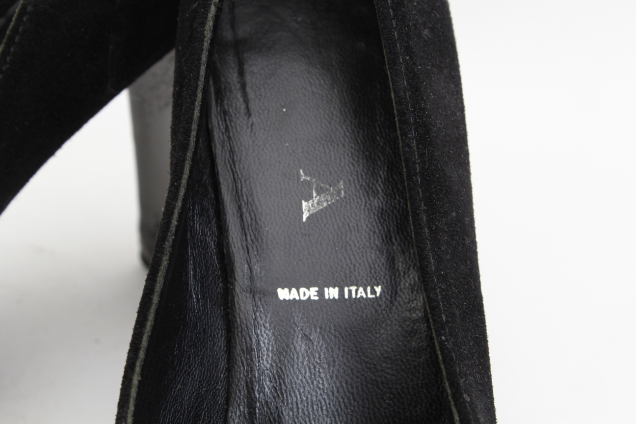 Women's Black Prada and Ferragamo Pumps