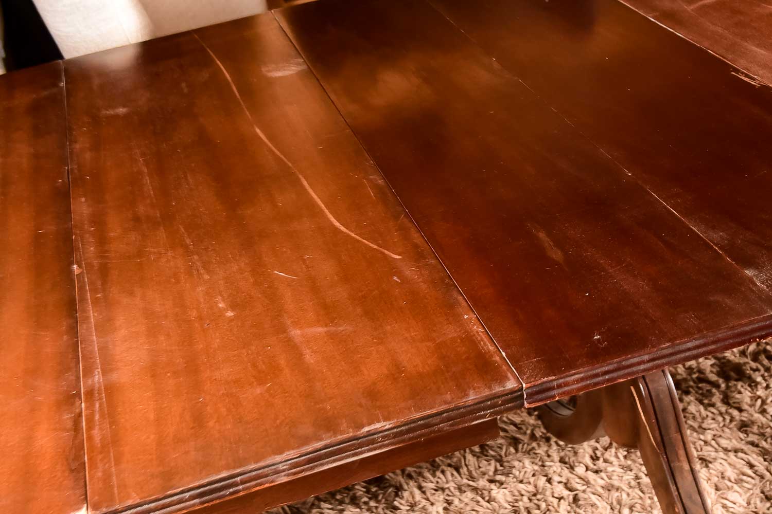 Vintage Duncan Phyfe Style Mahogany Dining Table