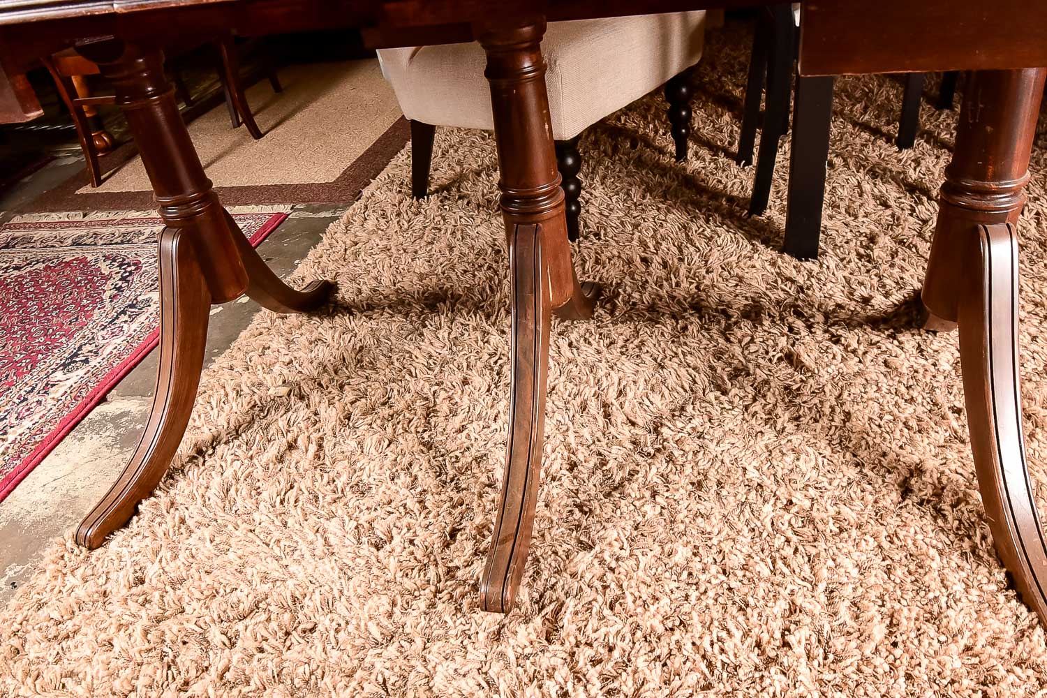 Vintage Duncan Phyfe Style Mahogany Dining Table