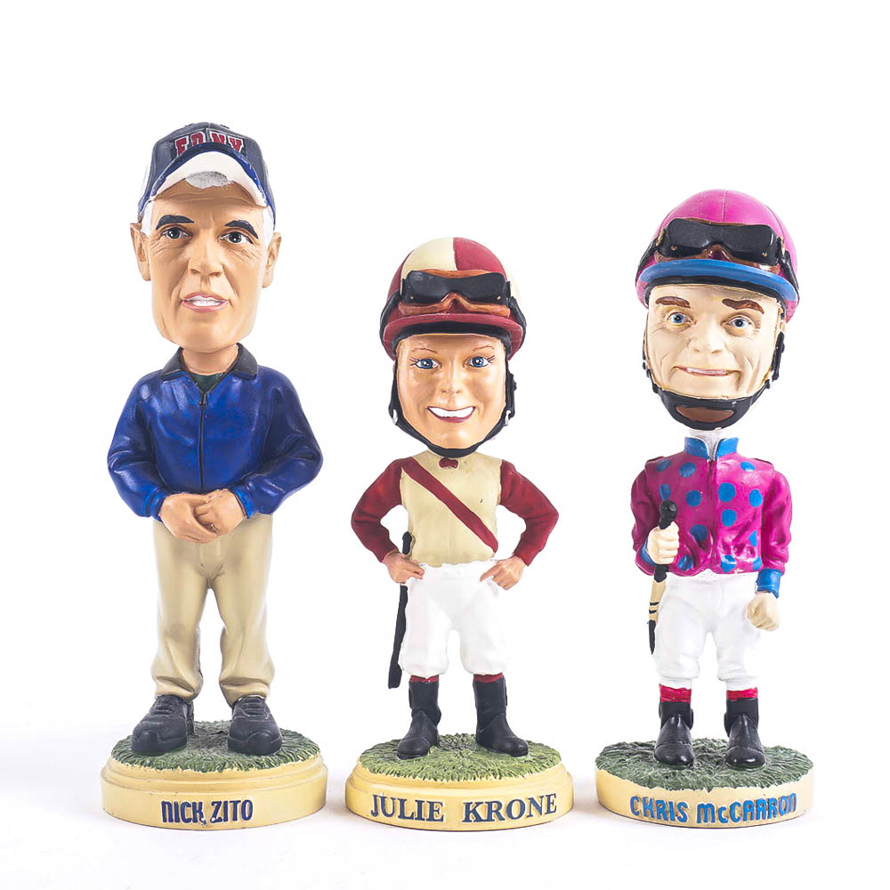 Horse Racing Jockey and Trainer Bobbleheads