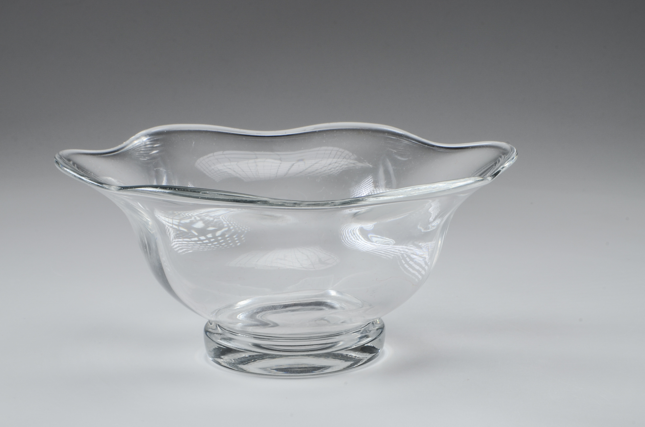 Signed Vintage Orrefors Sweden Crystal Bowl