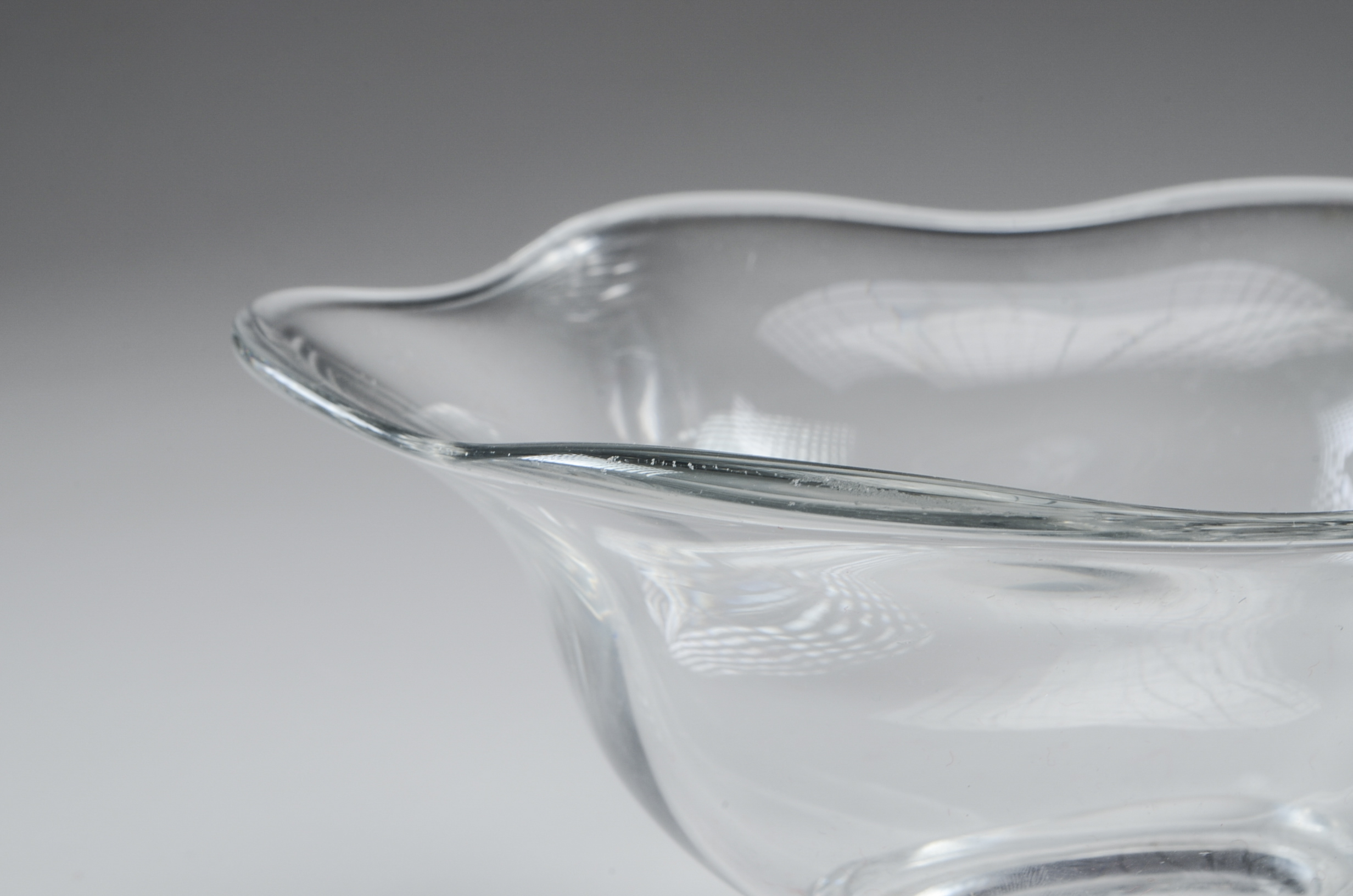 Signed Vintage Orrefors Sweden Crystal Bowl