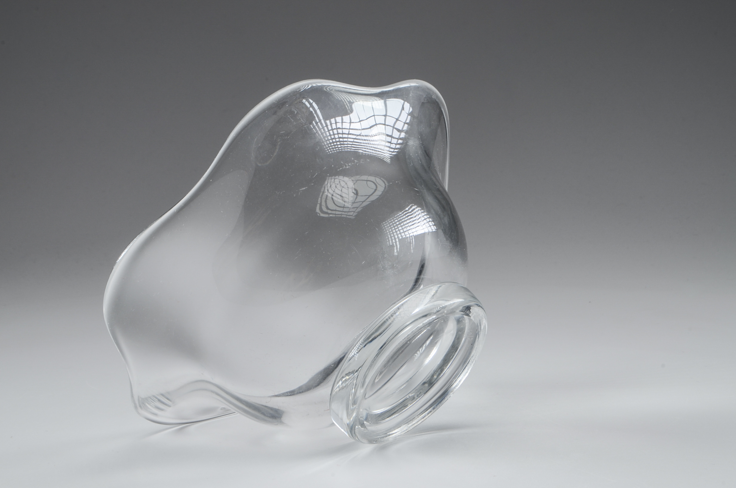 Signed Vintage Orrefors Sweden Crystal Bowl