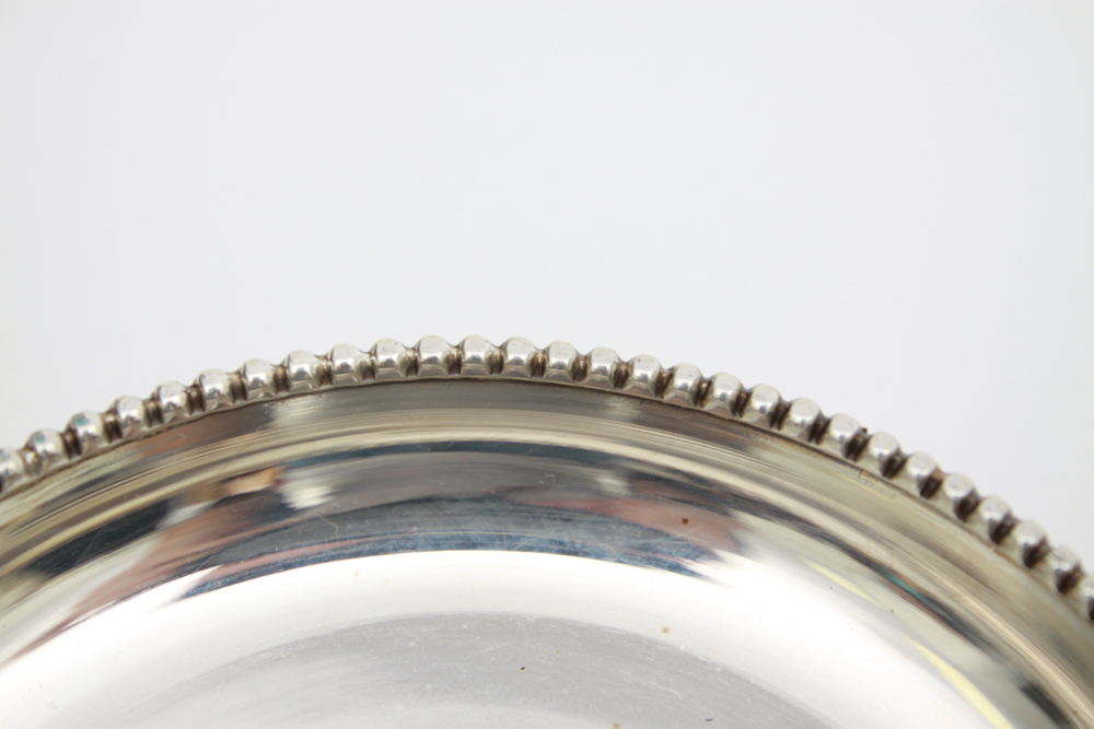 1906 and 1918 Indian Rupee Coin Sterling Silver Dishes