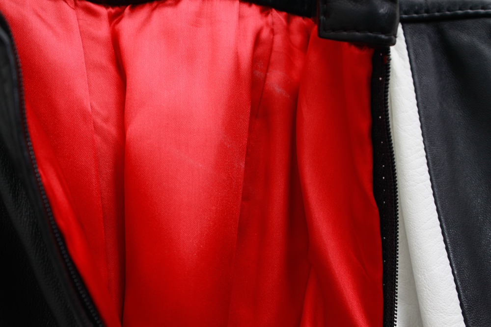 Italian Leather Black and White Checkerboard Skirt