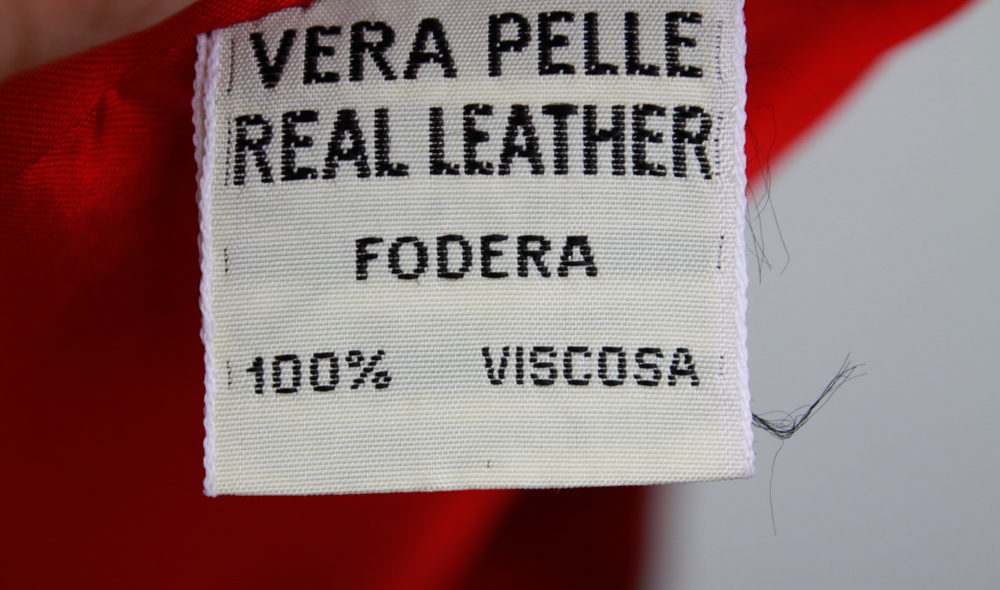 Italian Leather Black and White Checkerboard Skirt