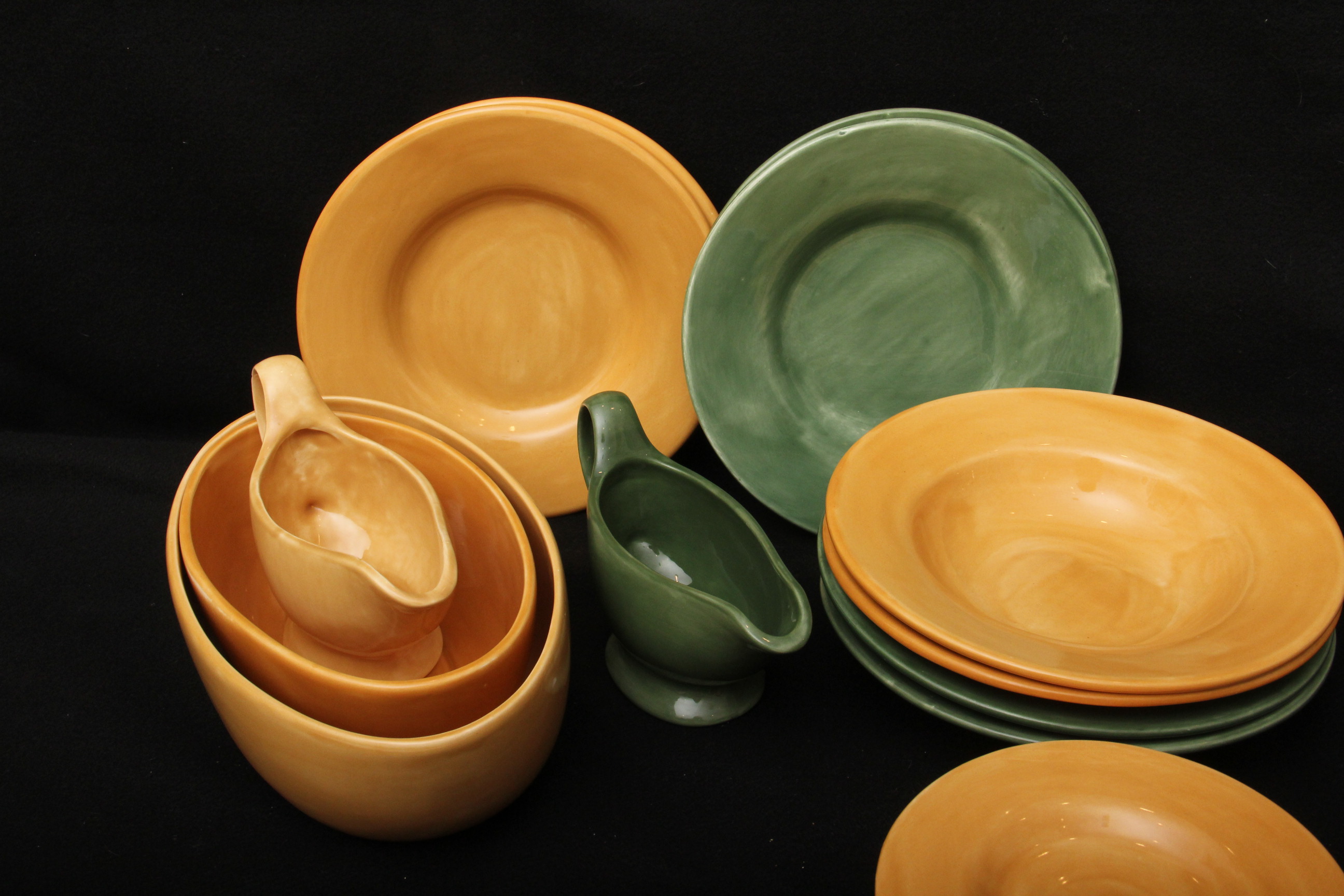 Sage and Gold "Sausalito" Pottery Barn Dinnerware Set
