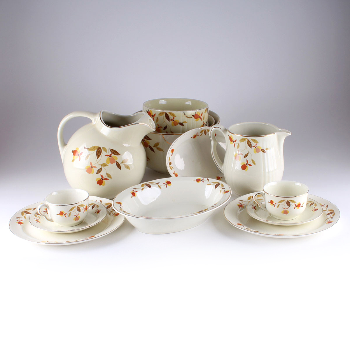 Vintage Hall's Superior "Autumn Leaf" Mary Dunbar Dinnerware