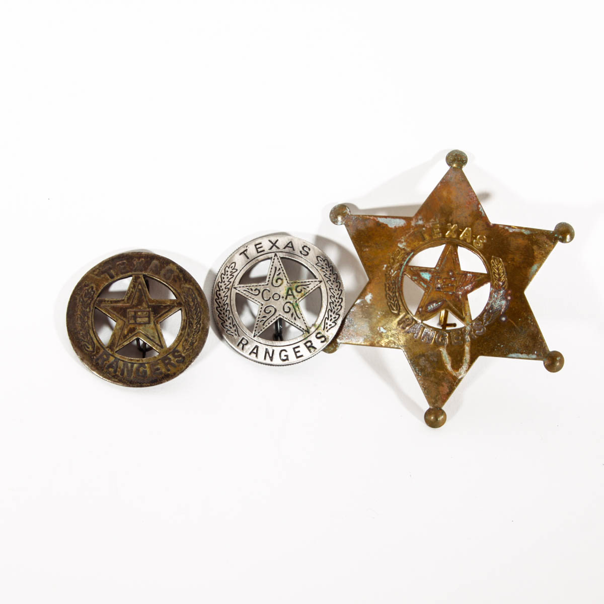 Collection of Vintage Texas Ranger Badges