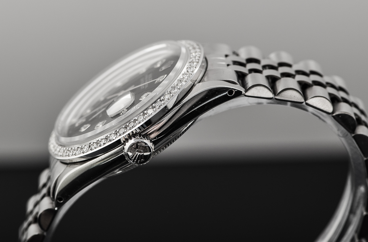 Men's Rolex Datejust Stainless Steel with Diamond Bezel Watch