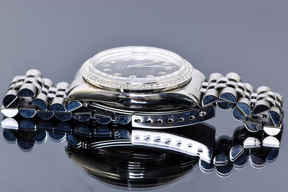 Men's Rolex Datejust Stainless Steel with Diamond Bezel Watch