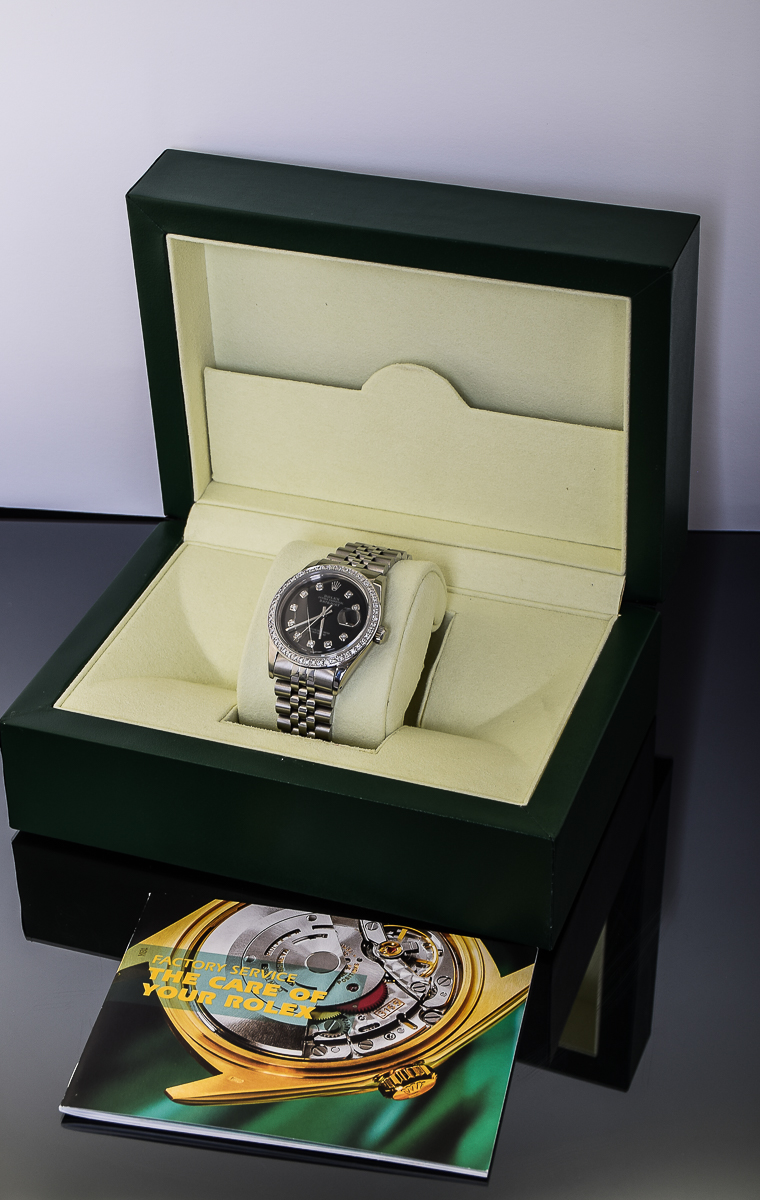 Men's Rolex Datejust Stainless Steel with Diamond Bezel Watch