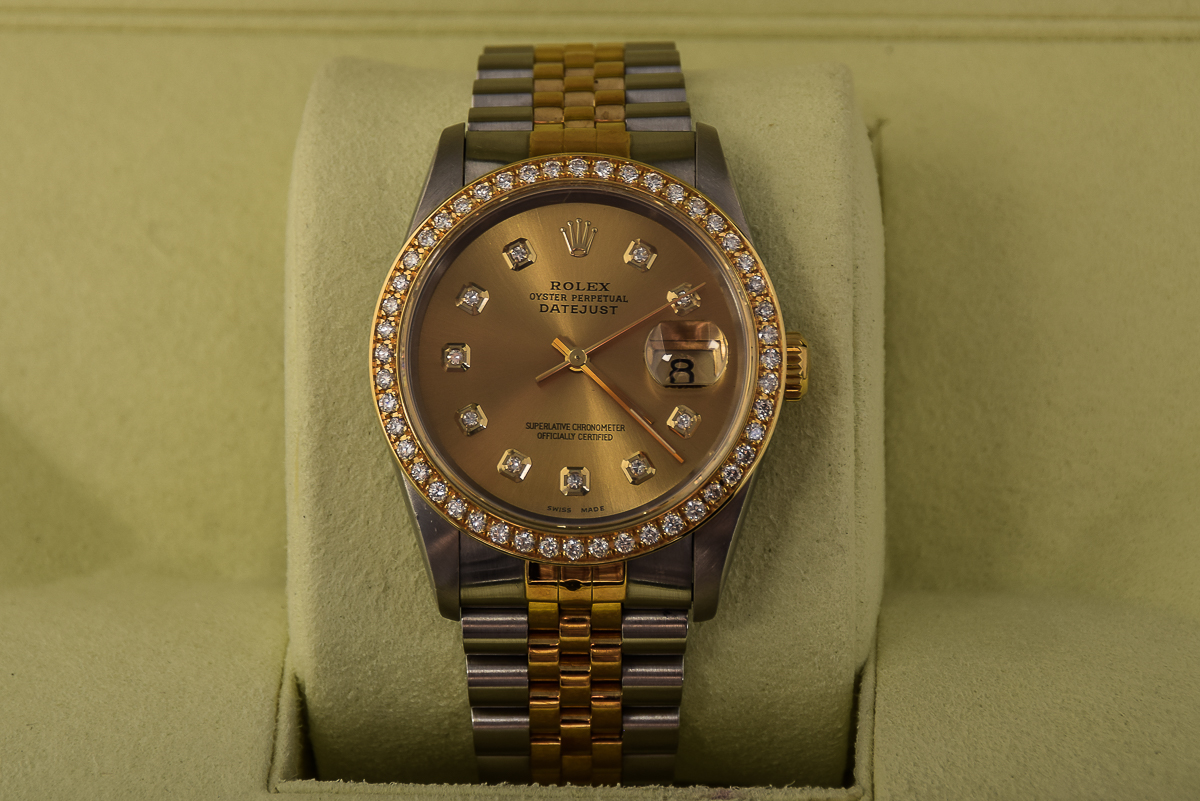 Men’s Rolex Datejust Two-Tone Stainless Steel and 18K Gold Diamond Watch