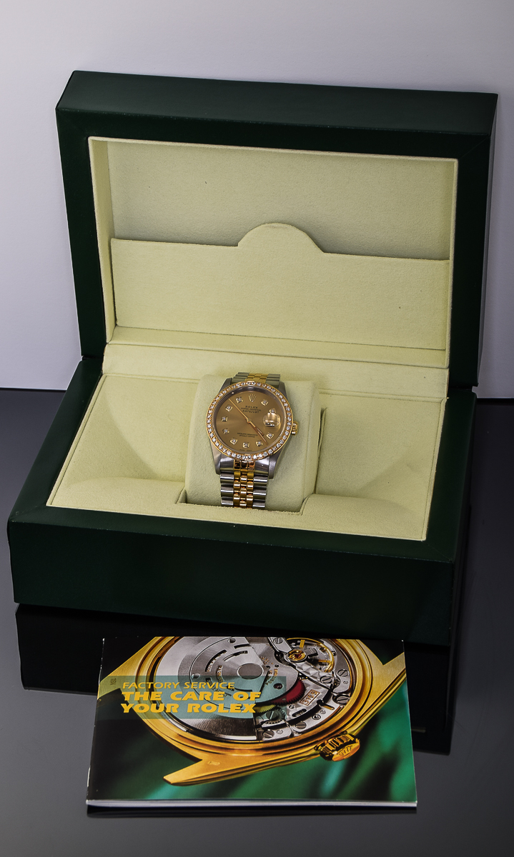 Men’s Rolex Datejust Two-Tone Stainless Steel and 18K Gold Diamond Watch