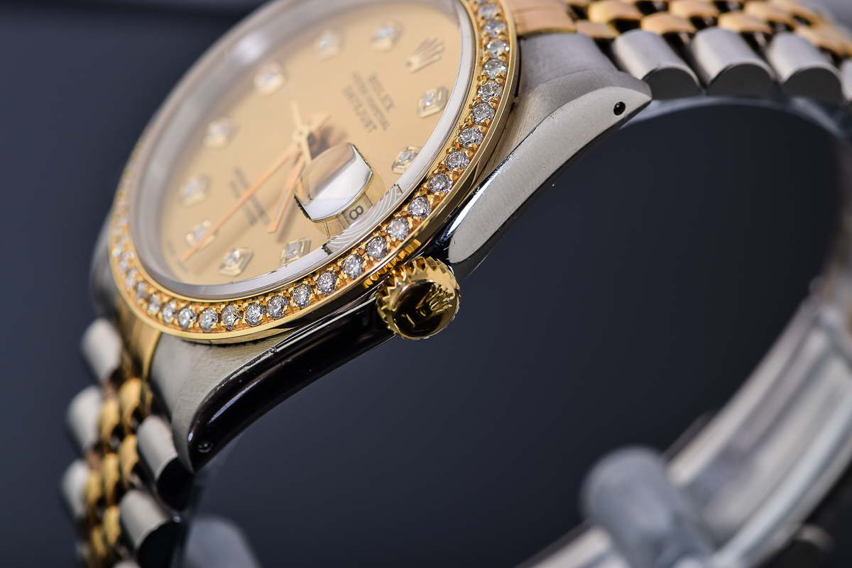 Men’s Rolex Datejust Two-Tone Stainless Steel and 18K Gold Diamond Watch