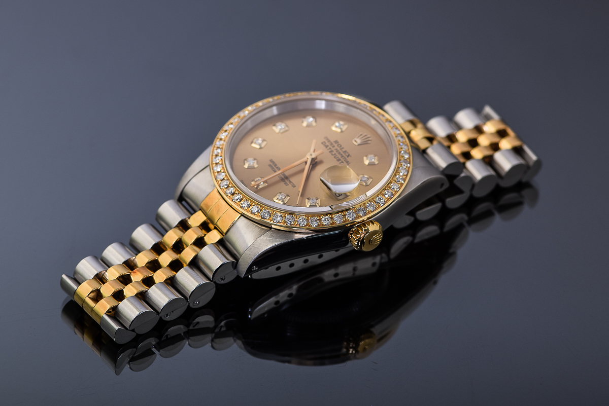 Men’s Rolex Datejust Two-Tone Stainless Steel and 18K Gold Diamond Watch