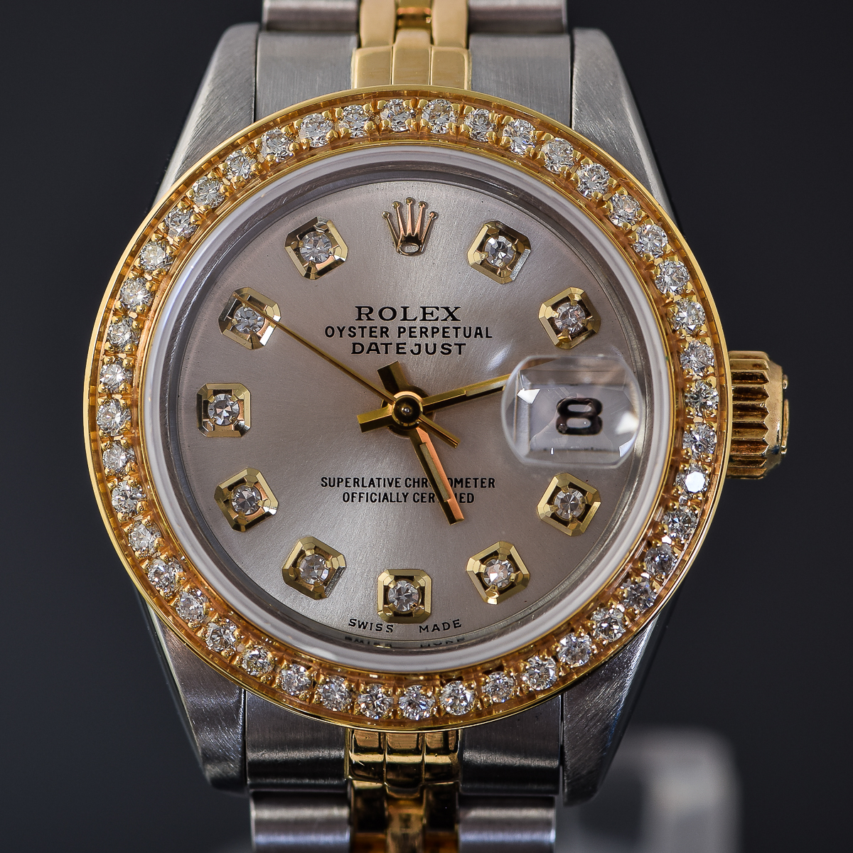 Women’s Rolex Datejust Two-Tone Stainless Steel & 18K Gold Diamond Watch