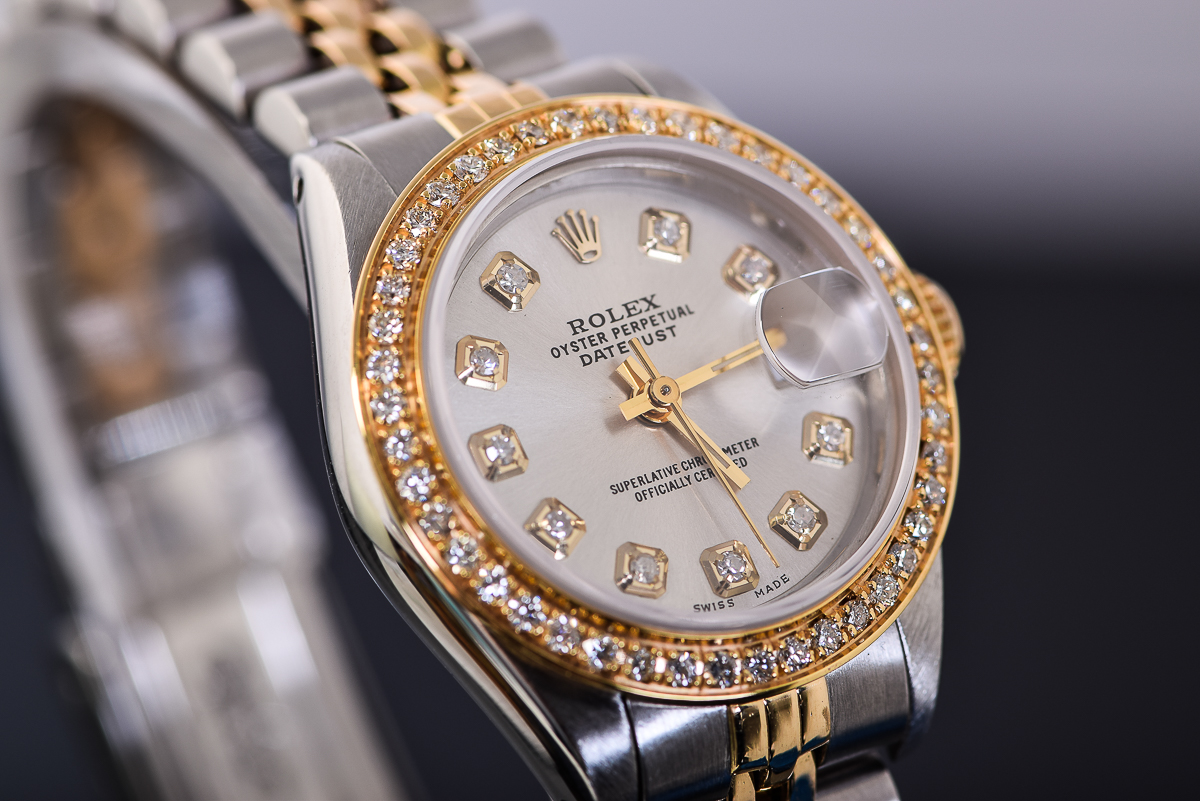 Women’s Rolex Datejust Two-Tone Stainless Steel & 18K Gold Diamond Watch