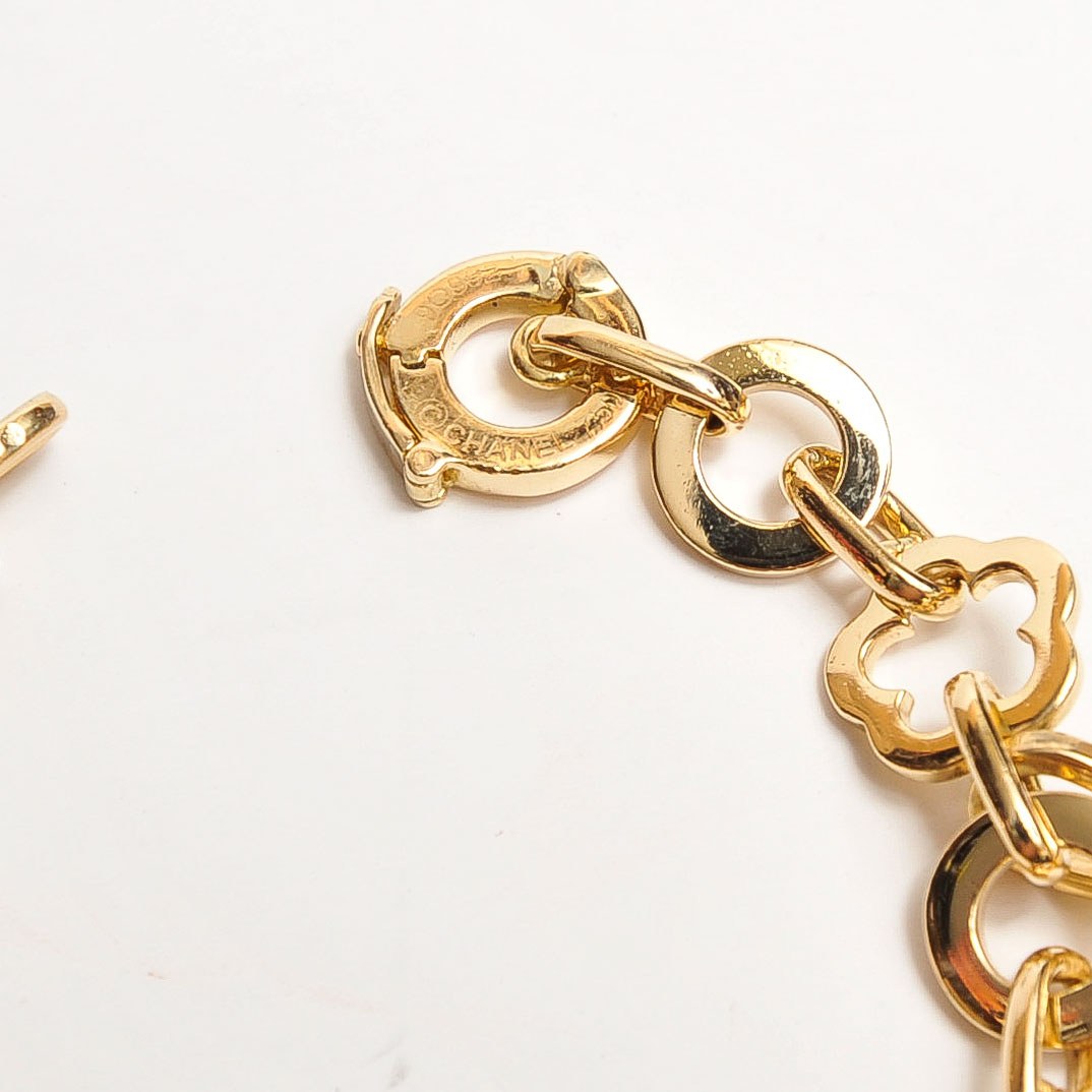 Chanel 18K Yellow Gold and Diamond Charm Bracelet