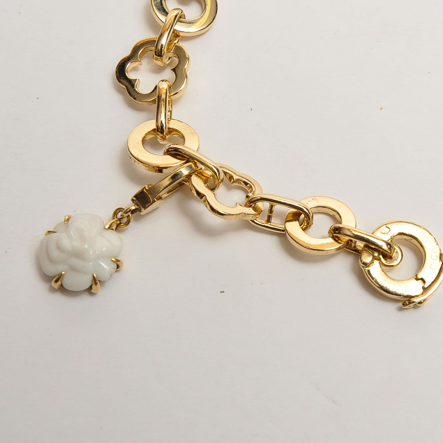 Chanel 18K Yellow Gold and Diamond Charm Bracelet